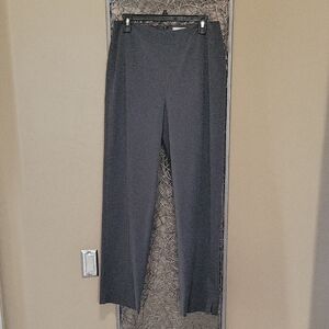 Caslon Gray Back Zipper, Straight Leg, Hem Slit, Front and Back Seam Pants